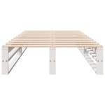 vidaXL Cadru de pat fără saltea, alb, 90x200 cm, lemn masiv pin