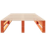 vidaXL Pat de zi fără saltea, maro ceruit, 90x200 cm, lemn masiv pin