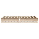 vidaXL Cadru de pat fără saltea, 135x190 cm, lemn masiv de pin