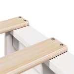 vidaXL Cadru de pat fără saltea, alb, 135x190 cm, lemn masiv de pin