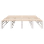 vidaXL Cadru de pat fără saltea, alb, 140x190 cm, lemn masiv de pin vidaXL Cadru de pat fără saltea, alb, 140x190 cm, lemn masiv de pin