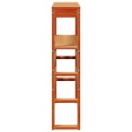 vidaXL Tăblie de pat cu rafturi, maro ceruit, 90 cm, lemn masiv pin
