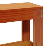 vidaXL Tăblie de pat cu rafturi, maro ceruit, 90 cm, lemn masiv pin