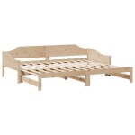 vidaXL Pat de zi cu extensie, 80x200 cm, lemn masiv de pin vidaXL Pat de zi cu extensie, 80x200 cm, lemn masiv de pin