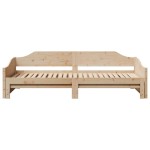 vidaXL Pat de zi cu extensie, 90x200 cm, lemn masiv de pin