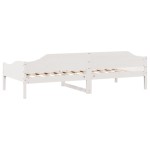 vidaXL Cadru de pat fără saltea, alb, 80x200 cm, lemn masiv de pin