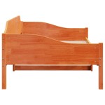 vidaXL Cadru de pat fără saltea maro ceruit 80x200 cm lemn masiv pin