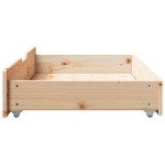 vidaXL Sertare de pat cu roți, 2 buc., 90x55x17 cm, lemn masiv de pin vidaXL Sertare de pat cu roți, 2 buc., 90x55x17 cm, lemn masiv de pin
