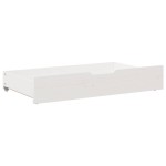 vidaXL Sertare de pat, 2 buc., 90x55x17 cm, alb, lemn masiv de pin vidaXL Sertare de pat, 2 buc., 90x55x17 cm, alb, lemn masiv de pin