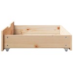 vidaXL Sertare de pat cu roți, 2 buc., 85x55x17 cm, lemn masiv de pin vidaXL Sertare de pat cu roți, 2 buc., 85x55x17 cm, lemn masiv de pin