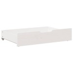 vidaXL Sertare de pat, 2 buc., 80x55x17 cm, alb, lemn masiv de pin vidaXL Sertare de pat, 2 buc., 80x55x17 cm, alb, lemn masiv de pin