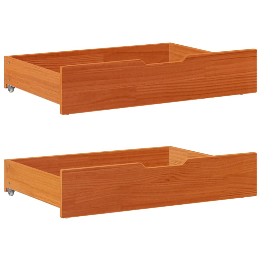 vidaXL Sertare de pat 2 buc. 80x55x17 cm maro ceruit lemn masiv de pin