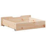 vidaXL Sertare de pat cu roți, 2 buc., 75x55x17 cm, lemn masiv de pin vidaXL Sertare de pat cu roți, 2 buc., 75x55x17 cm, lemn masiv de pin