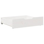 vidaXL Sertare de pat, 2 buc., 75x55x17 cm, alb, lemn masiv de pin vidaXL Sertare de pat, 2 buc., 75x55x17 cm, alb, lemn masiv de pin
