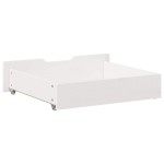 vidaXL Sertare de pat, 2 buc., 65x55x17 cm, alb, lemn masiv de pin vidaXL Sertare de pat, 2 buc., 65x55x17 cm, alb, lemn masiv de pin