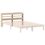 vidaXL Tăblie de pat cu rafturi, 150 cm, lemn masiv de pin