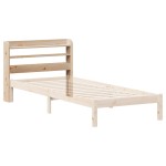 vidaXL Tăblie de pat cu rafturi, 90 cm, lemn masiv de pin