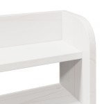 vidaXL Tăblie de pat cu rafturi, alb, 90 cm, lemn masiv de pin
