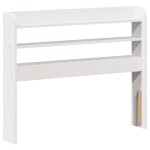 vidaXL Tăblie de pat cu rafturi, alb, 75 cm, lemn masiv de pin