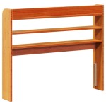 vidaXL Tăblie de pat cu rafturi, maro ceruit, 75 cm, lemn masiv pin