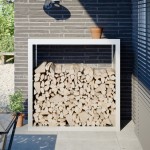 vidaXL Rastel pentru lemne de foc, alb, 100x40x100 cm, oțel vidaXL Rastel pentru lemne de foc, alb, 100x40x100 cm, oțel