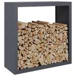 vidaXL Rastel pentru lemne de foc, antracit, 100x40x100 cm, oțel vidaXL Rastel pentru lemne de foc, antracit, 100x40x100 cm, oțel