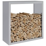 vidaXL Suport pentru lemne de foc, 100x40x100 cm, oțel inoxidabil vidaXL Suport pentru lemne de foc, 100x40x100 cm, oțel inoxidabil