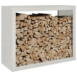 vidaXL Suport pentru lemne de foc, 100x40x80 cm, oțel inoxidabil vidaXL Suport pentru lemne de foc, 100x40x80 cm, oțel inoxidabil
