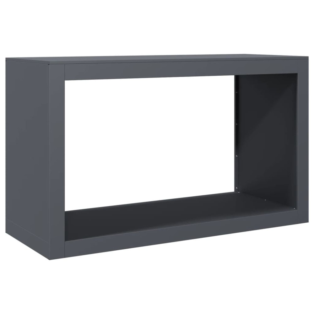 vidaXL Rastel pentru lemne de foc, antracit, 100x40x60 cm, oțel