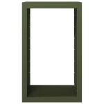 vidaXL Rastel pentru lemne de foc, verde, 60x40x100 cm, oțel vidaXL Rastel pentru lemne de foc, verde, 60x40x100 cm, oțel