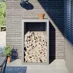 vidaXL Suport pentru lemne de foc, 60x40x100 cm, oțel inoxidabil vidaXL Suport pentru lemne de foc, 60x40x100 cm, oțel inoxidabil