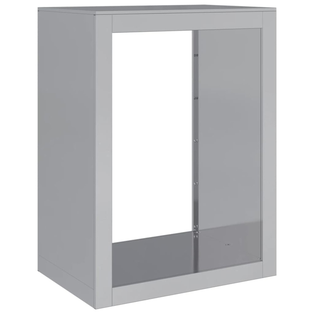 vidaXL Suport pentru lemne de foc, 60x40x80 cm, oțel inoxidabil