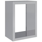 vidaXL Suport pentru lemne de foc, 60x40x80 cm, oțel inoxidabil