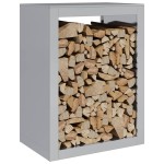 vidaXL Suport pentru lemne de foc, 60x40x80 cm, oțel inoxidabil