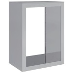 vidaXL Suport pentru lemne de foc, 60x40x80 cm, oțel inoxidabil