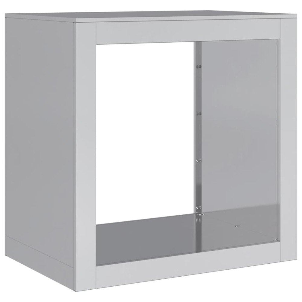vidaXL Suport pentru lemne de foc, 60x40x60 cm, oțel inoxidabil