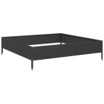 vidaXL Strat înălțat de grădină, negru, 100x100x26 cm, oțel
