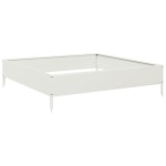 vidaXL Strat înălțat de grădină, alb, 100x100x26 cm, oțel vidaXL Strat înălțat de grădină, alb, 100x100x26 cm, oțel