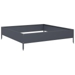 vidaXL Strat înălțat de grădină, antracit, 100x100x26 cm, oțel vidaXL Strat înălțat de grădină, antracit, 100x100x26 cm, oțel