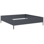 vidaXL Strat înălțat de grădină, antracit, 100x100x26 cm, oțel vidaXL Strat înălțat de grădină, antracit, 100x100x26 cm, oțel