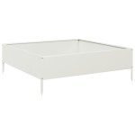 vidaXL Strat înălțat de grădină, alb, 100x100x33,5 cm, oțel vidaXL Strat înălțat de grădină, alb, 100x100x33,5 cm, oțel