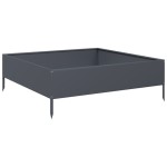 vidaXL Strat înălțat de grădină, antracit, 100x100x33,5 cm, oțel vidaXL Strat înălțat de grădină, antracit, 100x100x33,5 cm, oțel