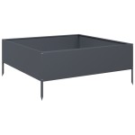 vidaXL Strat înălțat de grădină, antracit, 100x100x25 cm, oțel vidaXL Strat înălțat de grădină, antracit, 100x100x25 cm, oțel