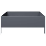 vidaXL Strat înălțat de grădină, antracit, 100x100x25 cm, oțel vidaXL Strat înălțat de grădină, antracit, 100x100x25 cm, oțel