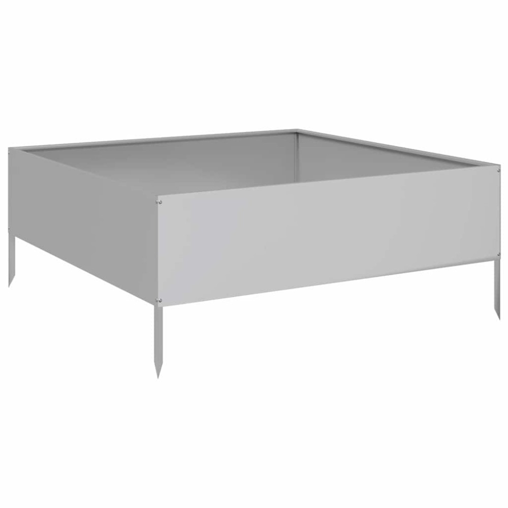 vidaXL Strat înălțat de grădină, 100x100x25 cm, oțel galvanizat