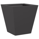 vidaXL Jardiniere de grădină, 2 buc., negru, 30x30x30 cm, oțel