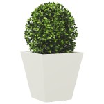 vidaXL Jardinieră de grădină, alb, 30x30x30 cm, oțel vidaXL Jardinieră de grădină, alb, 30x30x30 cm, oțel