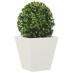 vidaXL Jardiniere de grădină, 2 buc., alb, 30x30x30 cm, oțel vidaXL Jardiniere de grădină, 2 buc., alb, 30x30x30 cm, oțel