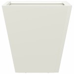vidaXL Jardiniere de grădină, 2 buc., alb, 30x30x30 cm, oțel vidaXL Jardiniere de grădină, 2 buc., alb, 30x30x30 cm, oțel