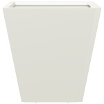 vidaXL Jardiniere de grădină, 2 buc., alb, 30x30x30 cm, oțel vidaXL Jardiniere de grădină, 2 buc., alb, 30x30x30 cm, oțel
